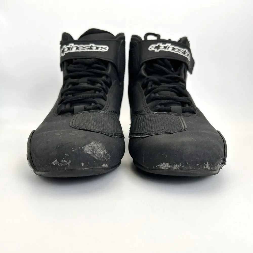 Alpinestars Sektor Vented Motorcycle Shoes Mens Sz US 8 EU 40.5 Black Worn/READ